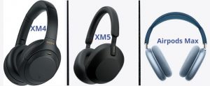 Sony wh-1000xm5 vs airpods max vs xm4
